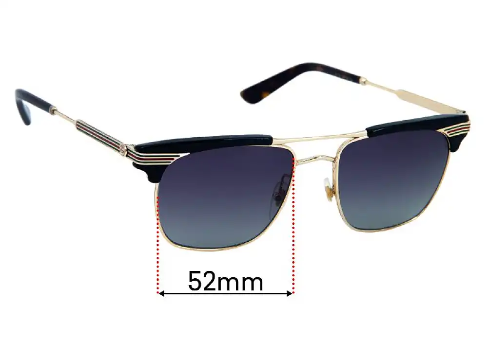 Gucci GG0287S 52mm Replacement Lenses by Sunglass Fix™
